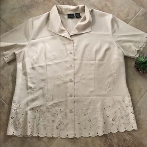 💎Beige 💎Laura Scott Woman’s sz 18W Blouse
